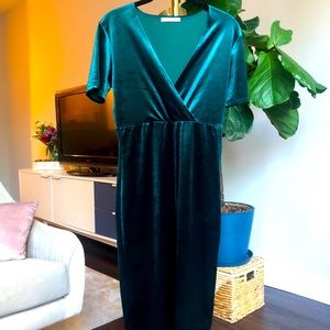 Zara Velvet Midi Dress